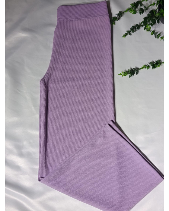 Fitilli Çizgili Ispanyol Paça Yüksek Bel Dayanıklı Tayt Pantalon